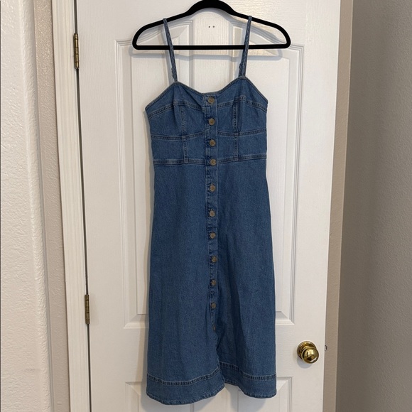 Target Dresses & Skirts - Target Blue Denim Button-Front Midi Dress